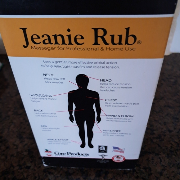 Never Used Jeanie Rub Massager by Core Products - Black and Red - Picture 3 of 4